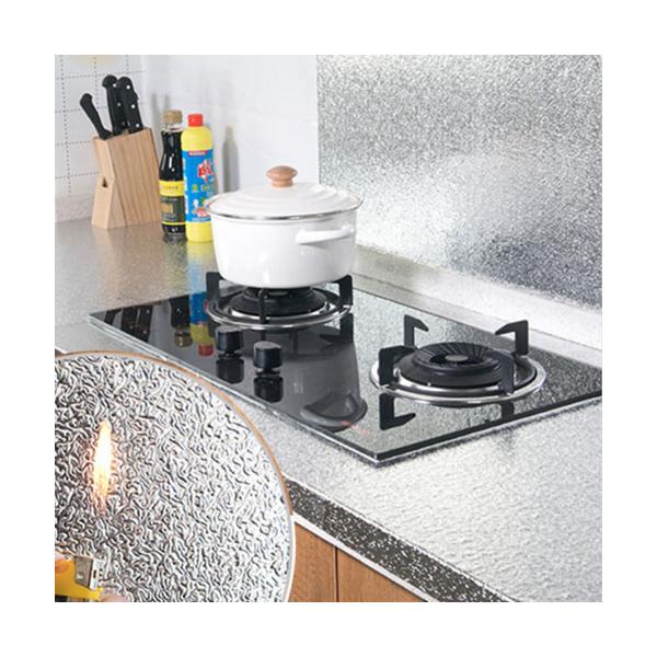キッチンシート 耐熱シート 壁紙シール ホイル シール 60cm幅x200cm 壁紙 のり付き 台所用 キッチン 防汚 耐熱 戸棚シート インテリア雑貨  ウォールステッカー