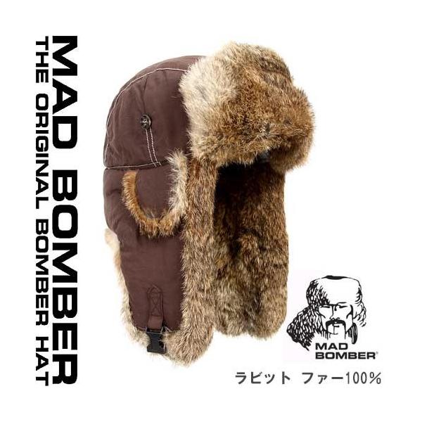 305CHOC ロシア ハット ラビットファー100％ 帽子 スキー ボンバー