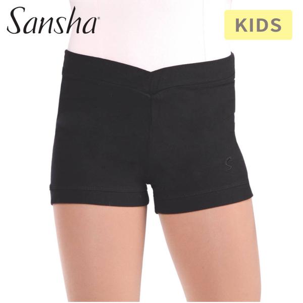 Sansha サンシャ ショートパンツ ウエストV（子供用）　Y0655C バレエ用品 バレエウォームアップ  バレエ子供 バレエジュニア バレエキッズ サンシャ