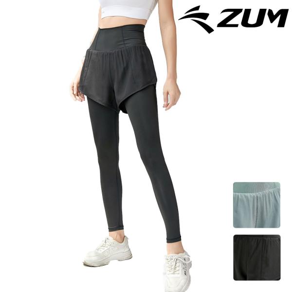 ヨガ パンツ(ショートパンツ付) ZUMF-P102 ヨガ ダンス フィットネス ジム 筋トレ トレーニング エクササイズ レギンス  おしゃれ
