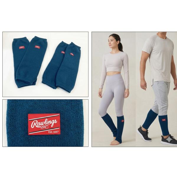 Rawlings ローリングス レッグウォーマー ネイビー ユニセックス スポーツ ダンス ヨガ 日常使い 日本製 高品質