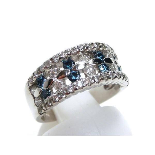 PT900 ブルーダイヤモンド 指輪 ダイヤモンド D1.00 リング プラチナ  