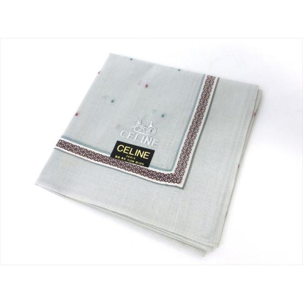 CELINE（セリーヌ） ハンカチ グレージュ 紳士小物 メンズ ドット柄
