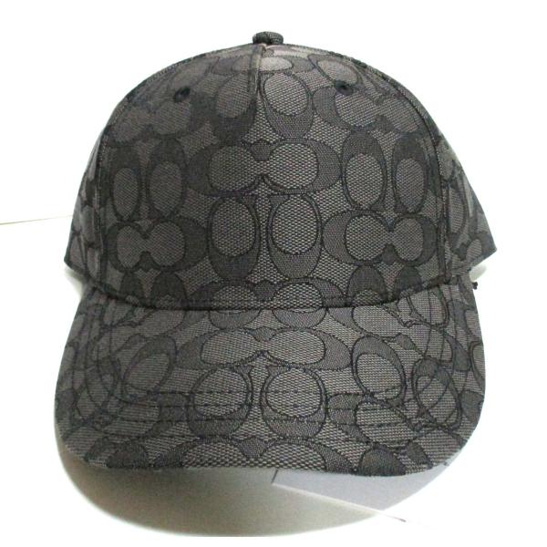 【新品・未使用】 COACH シグネチャー ブラック/グレーキャップタグ付き COACH】【シグネチャー】コーチ『キャップ size O/S』F68861