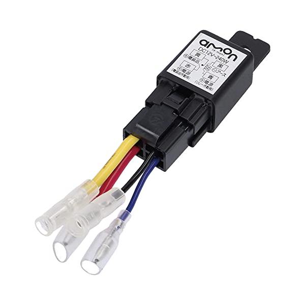 エーモン(amon) リレー 4線(4極) DC12V・240W(20A) 電装品の配線をサポート 電装品・スイッチの切り替え 電磁石 接点 保護 大容量電装品ON-OFF 3235