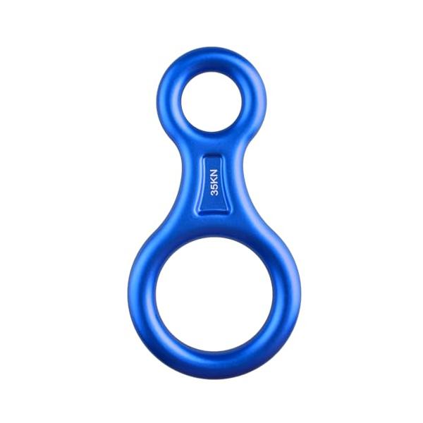 TRIWONDER 35kN エイト環 スリング 登山 ロッククライミング 懸垂下降減速器 空中作業 レスキューエイト (ブルー)
