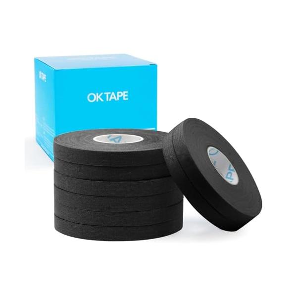 OKTAPE フィンガーテープ 柔術 8巻入 非伸縮 テーピング 指 バレーボール ボルダリング レスリング テーピングテープ 固定用 手で切れる 細い (0.8cm