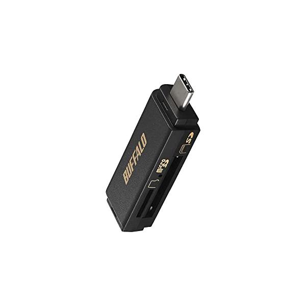 バッファロー USB3.2 Type-C 接続 ポータブルカードリーダー BSCR125U3CBK