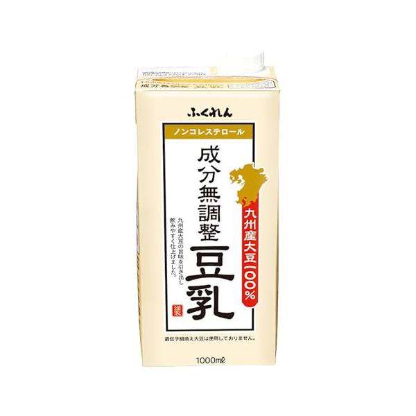他サイト： ふくれん 九州産大豆成分無調整豆乳 1L×6個の商品画像