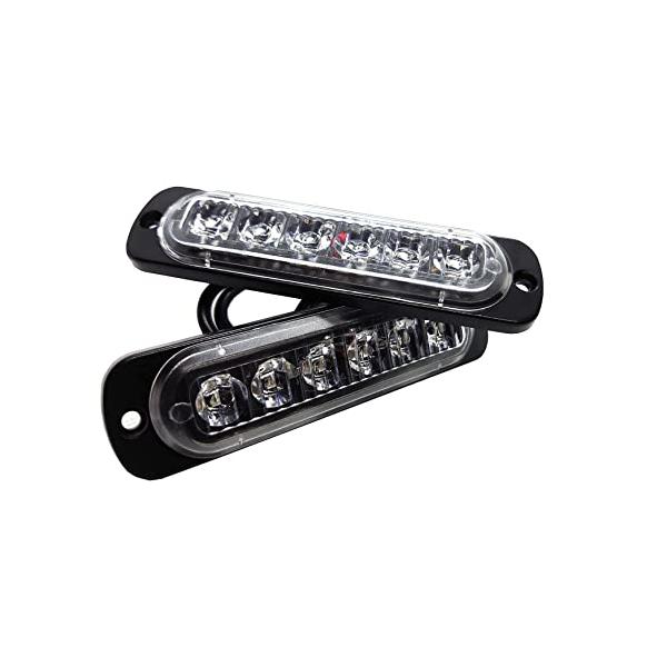 他サイト： SakaSK デイライト LED 12v 24v 兼用 防塵 耐衝撃 汎用 防水 ホワイト 車検対応 2個セット 6000K 薄型 (ホワイト (白))の商品画像