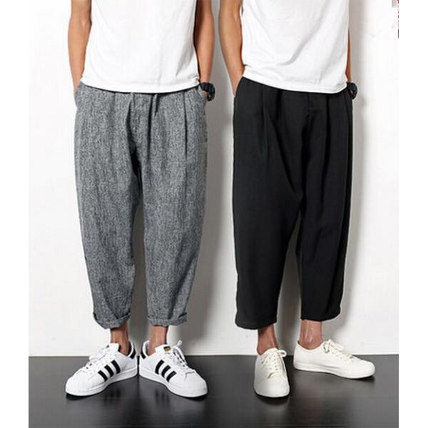 2枚送料無料 日系夏メンズワイドパンツ サルエルパンツ 9分丈チノパン 綿麻ジャージパンツ ヒップホップダンスウェア カーゴパンツ ガウチョパンツ Buyee Buyee Japanese Proxy Service Buy From Japan Bot Online