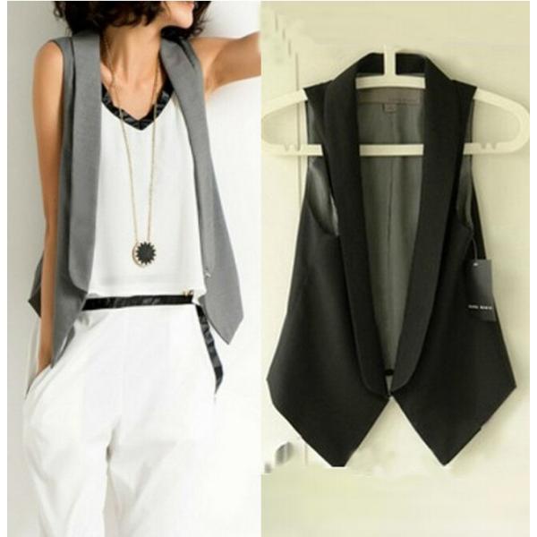 二枚送料無料 春秋夏レディースベスト スーツ ジレノースリーブベスト 韓国風 ステンカラー フォーマル スリム 黒 灰色 アウター Buyee Buyee 日本の通販商品 オークションの代理入札 代理購入