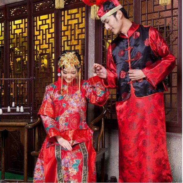 2枚送料無料 中国風ウェディングドレスチャイナ風 古代宮廷風唐朝唐装 漢服 コスプレ衣装中華服 舞台衣装 撮影服結婚式メンズ上下セット 振袖ペアルック Mff102 人気ファッション店 通販 Yahoo ショッピング