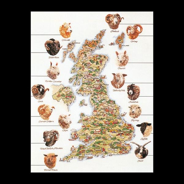 �e�A�@�O�[�x���k�[���@�h�J�L�b�g�i�A�C�[�_�j �ySheep Map Of Great Britain �z�����ҁ[�㋉�Ҍ��� �������񂹃L�b�g�i�[����30-90�����x�j