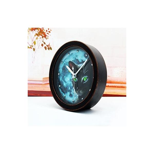 どのように 目覚まし時計 レトロなpastoralismアンティークスタイルナイト天才黒猫の机