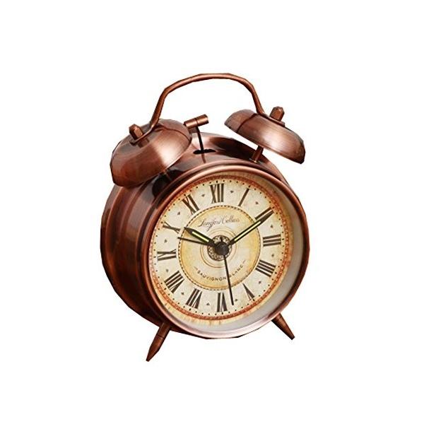 目覚まし時計バッテリー電源ナイトライト大音量アラームローマ字銅クロック 4 Kangasfortrustee Com