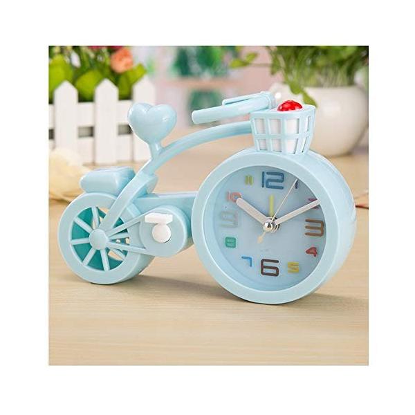目覚まし時計 置き時計 かわいい 誕生日 クリスマス 授与 自転車型 プレゼント ブルー お歳暮