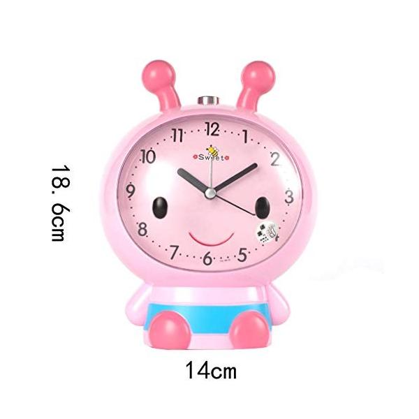 激安通販 目覚まし時計学生創造的な目覚まし時計子供簡単なかわいい目覚しい輝きパーソナリティー電子ベッドルームのベッドサイドの怠惰な小さな目覚まし時計 色