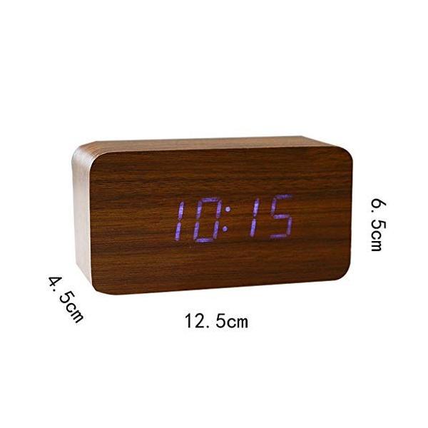 目覚まし時計シンプルなボイスコントロールミュートアラームクロッククリエイティブな学生用ベッドルームデジタル多機能発光ledベッドサイドアラームクロック 発売モデル