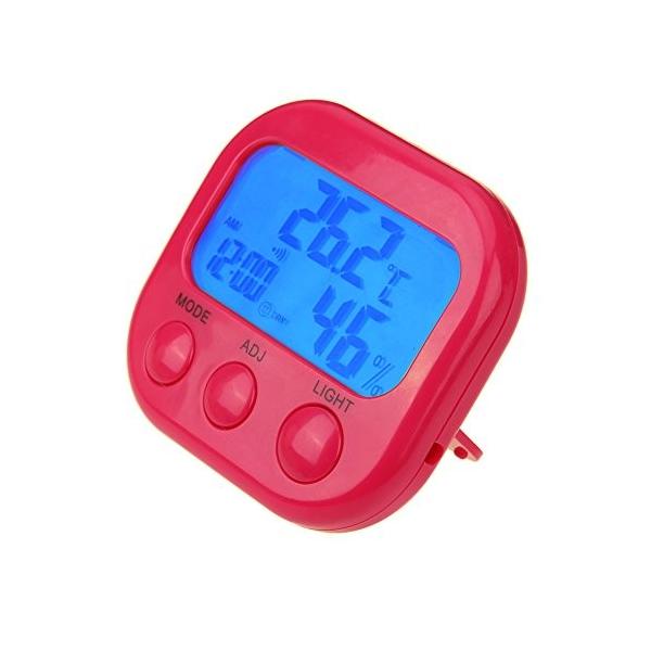 デジタル湿度計 引出物 目覚まし時計 置き時計 Led大画面 電池給電 多機能 オシャレ 温度 Hillrong