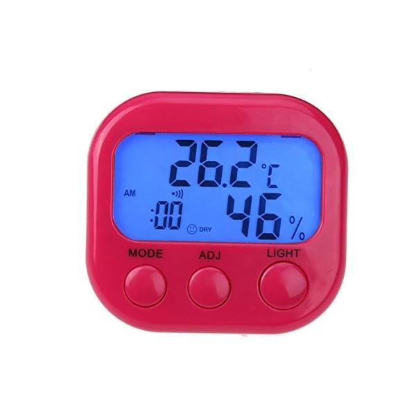 デジタル湿度計 引出物 目覚まし時計 置き時計 Led大画面 電池給電 多機能 オシャレ 温度 Hillrong