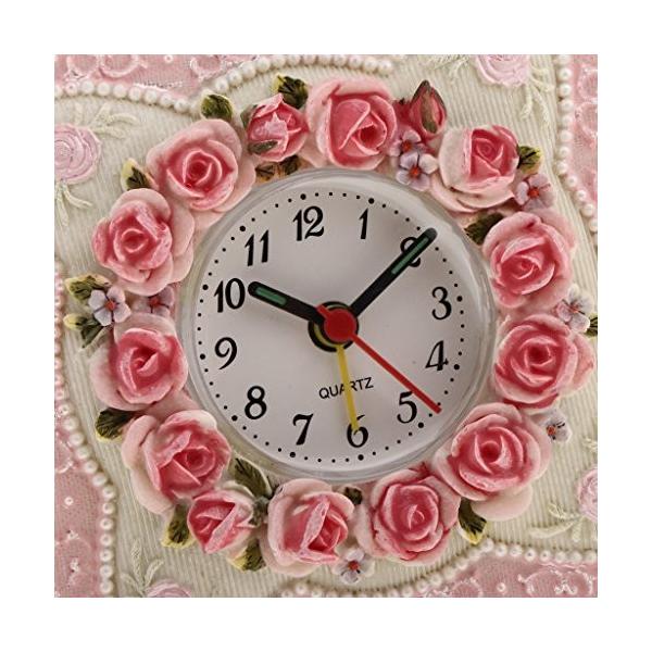 Perfeclan バラの花 装飾 ヨーロッパ風 テーブル デスク 目覚まし時計 ２ 結婚式の部屋 壁 トラスト 素晴らしい 全2デザイン