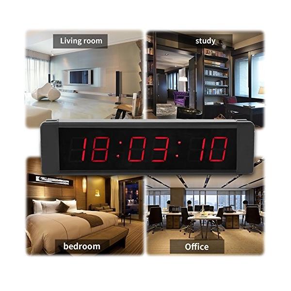 Topincn デジタル目覚まし時計 Led目覚まし時計 クロック ウォールクロック おしゃれ 超激安 デジタル 掛け時計 デザイン 大型