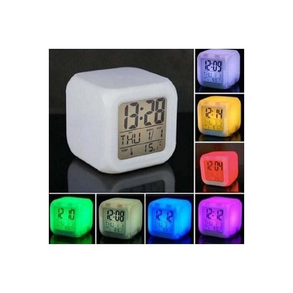 白いカラフルな目覚まし時計四重奏の怠惰な目覚まし時計かわいい創造的な自宅