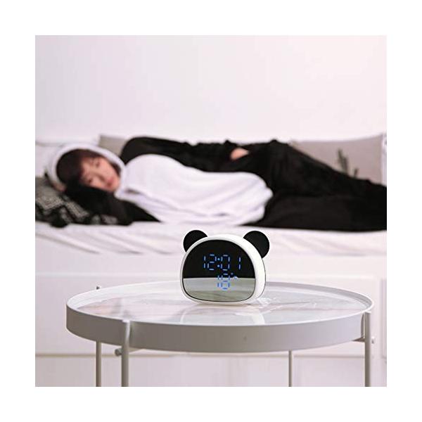 Gwm 定番キャンバス 録音可能なカスタム着信音の目覚まし時計 充電式電力貯蔵音楽着メロ 多機能かわいいミュート告白ギフト