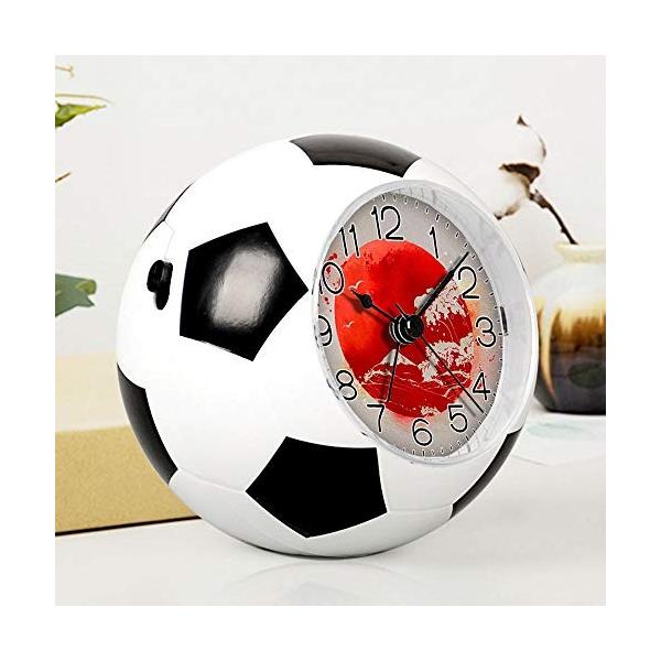装飾のための目覚まし時計 国旗サッカー時計 楽しいサイレントクォーツアナログノンティック
