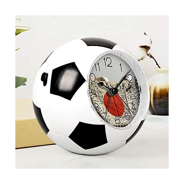 装飾のための目覚まし時計 国旗サッカー時計 楽しいサイレントクォーツアナログノンティックベッドサイドの目覚まし時計 007 日本の旗 低価格化