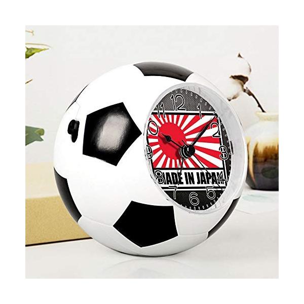 驚きの価格が実現 装飾のための目覚まし時計 国旗サッカー時計 楽しいサイレントクォーツアナログノンティックベッドサイドの目覚まし時計 186
