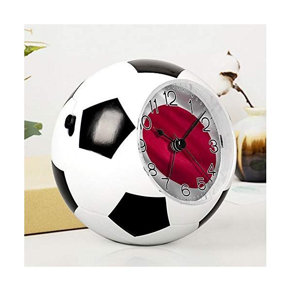 装飾のための目覚まし時計 国旗サッカー時計 楽しいサイレントクォーツアナログノンティック