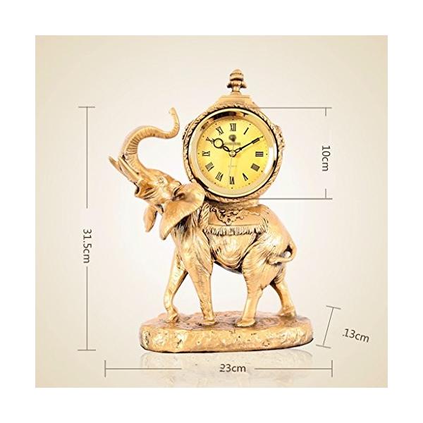 Jtwj 購入 ヨーロッパの時計アンティークテーブルクロックファッション創造的なリビングルームの装飾象の振り子時計クオーツ時計