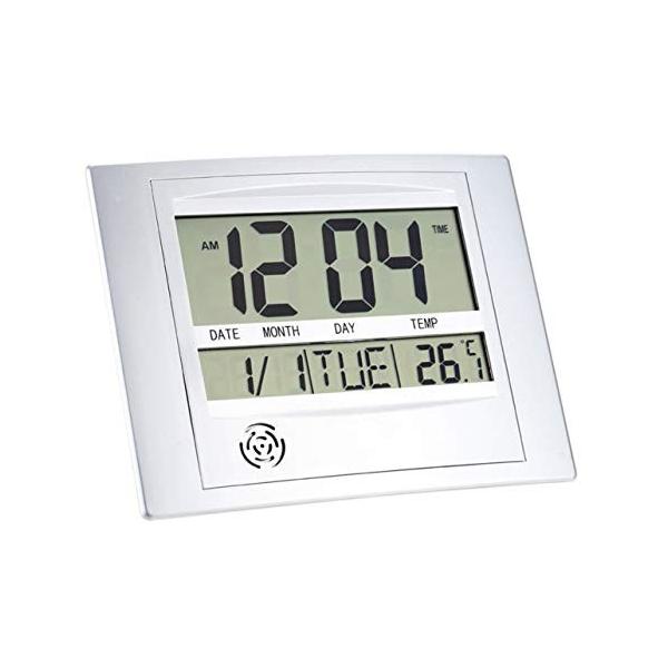 Deeploveuu Ts H129yスヌーズ温度計湿度計温度付きデジタル数字lcdカレンダー壁目覚まし