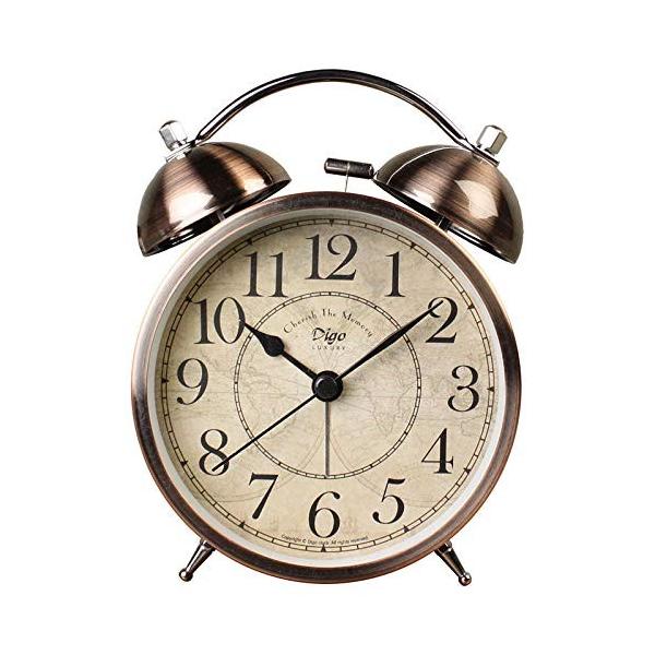 70 Offアウトレット 目覚まし時計ベッドサイド電源 目覚まし時計レトロ レトロサイレントポインタークロック ホーム ホーンダブルリング目覚まし時計 ベッドサイドナイトライト