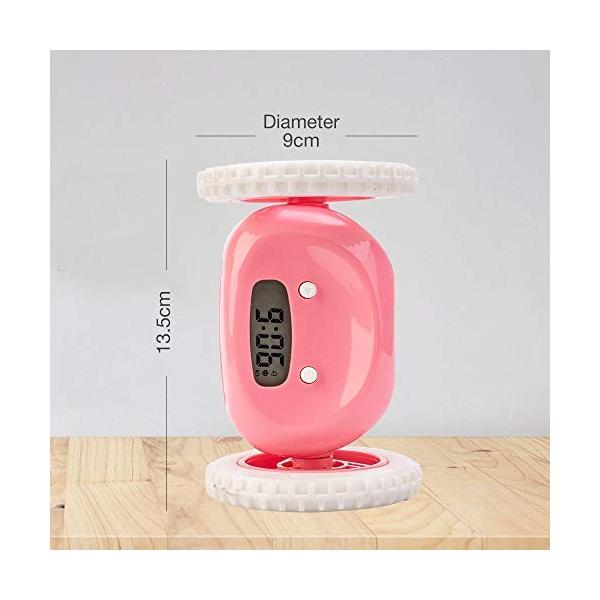 Yigo クロック 置き時計 デジタル 受注生産品 目覚まし時計 おしゃれ 大音量 光 スヌーズ 走る 多機能 電池式 ローラー Led 黒 移動する 面白い