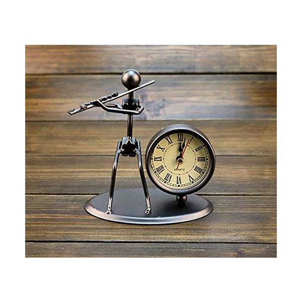 Snifu オリジナル 置き時計 アナログ 卓上時計 アンティーク 誕生日祝い リコーダー 数字文字盤 お得セット 音楽家人形 入学