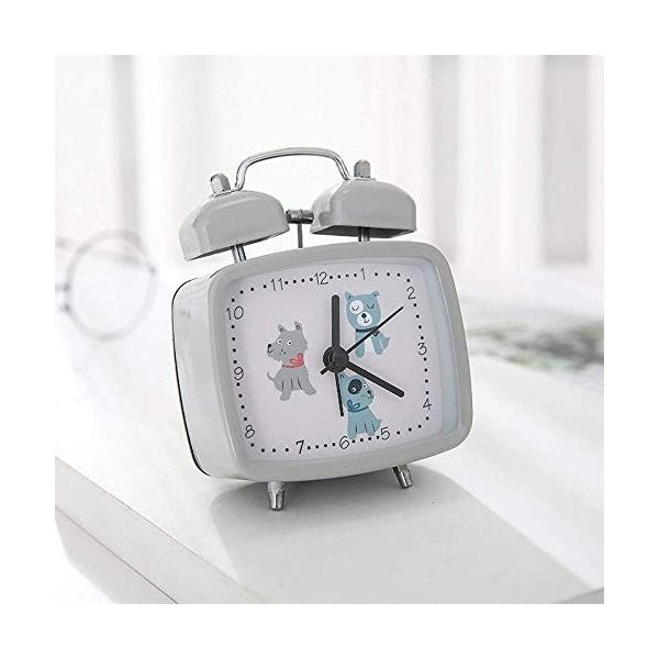 目覚まし時計3インチ大型ダイヤルシンプルな目覚まし時計無騒音目覚まし時計創造的な目覚まし時計付きナイトライトクォーツ目覚まし時計13 ラッピング無料