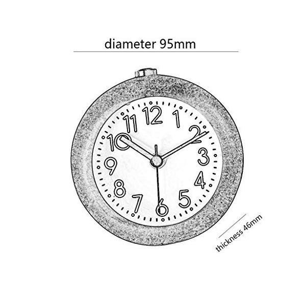 目覚まし時計 純木 置き時計 北欧 デジタル時計 ミュート 送料0円 簡単 ベッドサイド 2色 95 Brown J 65 46mm