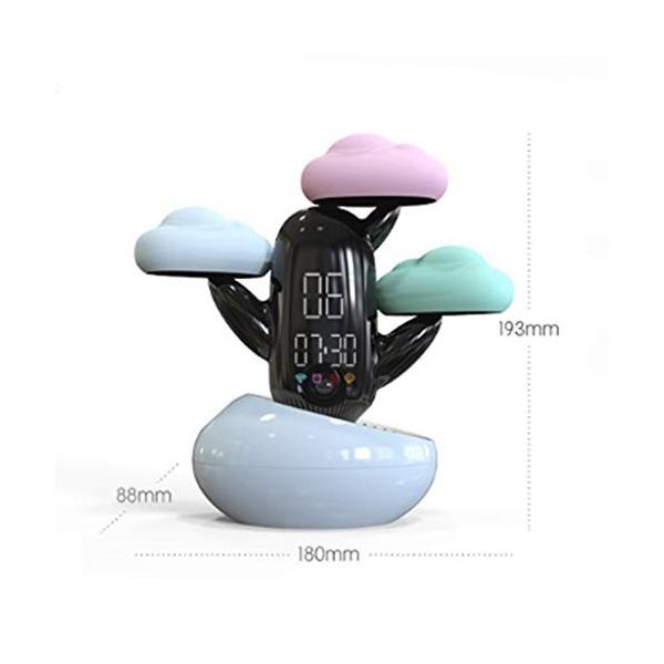 温度付きled目覚まし時計 デジタル目覚まし時計中空リング型ミラー明るさ調整可能な12 24時間表示 人気ブランド Tw 99