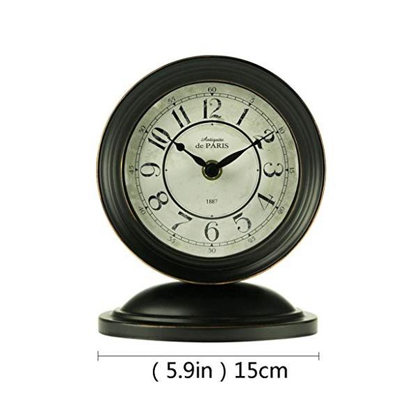 ラッピング無料 置時計ヨーロッパのレトロな金属製の時計 ビスタプリントリビングルームベッドルームサイレントクォーツデスククロック