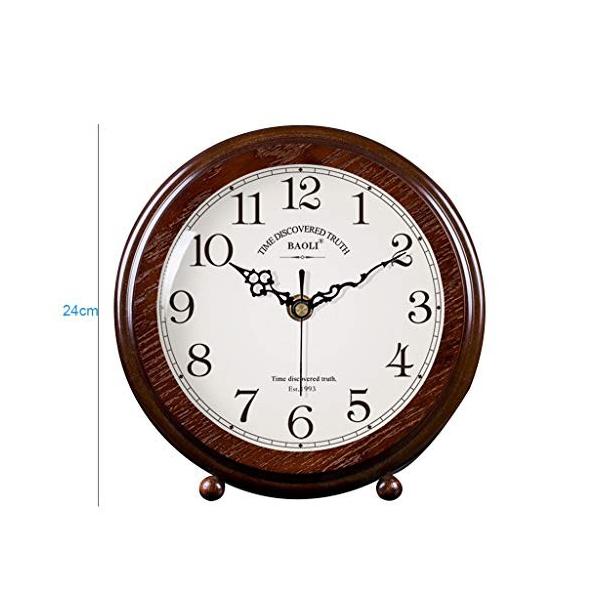 レトロ時計デスクトップリビングルーム木製テーブルクロックシンプルな装飾振り子時計クリエイティブ小さな時計 Color Size 安売り Brown