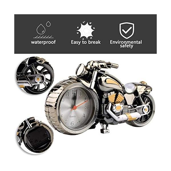 クリエイティブ品質オートバイの時計バイクのパターンの目覚まし時計ヴィンテージデスクトップの時計クリスマスクリスマス祭りの装飾ギフト 即出荷 マルチカラー