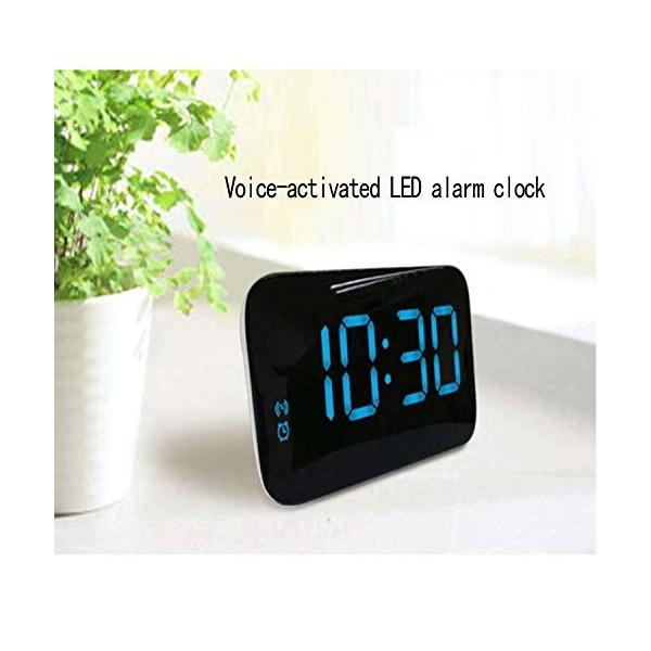 目覚まし時計 別倉庫からの配送 可聴周波活動化の携帯用導かれたデジタル目覚まし時計 Blue
