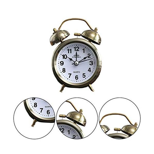 Youngawi 目覚まし時計 メタル置き時計 大音量 音声感知 おしゃれ 店 アラーム プレゼント デジタル 卓上寝室台所用
