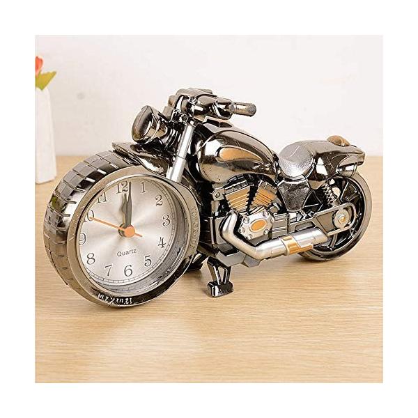 日本最大級の品揃え creatspaceクリエイティブ品質オートバイ時計バイクパターン目覚まし時計ヴィンテージデスクトップ時計 クリスマスクリスマスフェスティバルの装飾