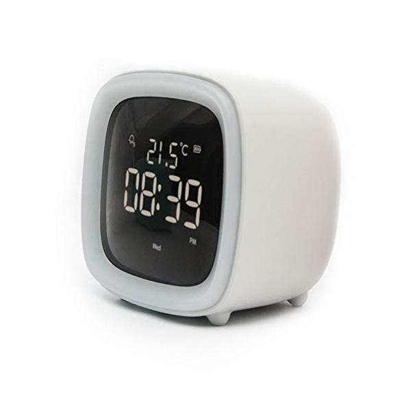 Achicoo 目覚まし時計 多機能 漫画パターン 温度表示 Usbナイト 通常 学生 グレーの目覚まし時計 新作からsaleアイテム等お得な商品 満載 かわいい 子供 スヌーズ