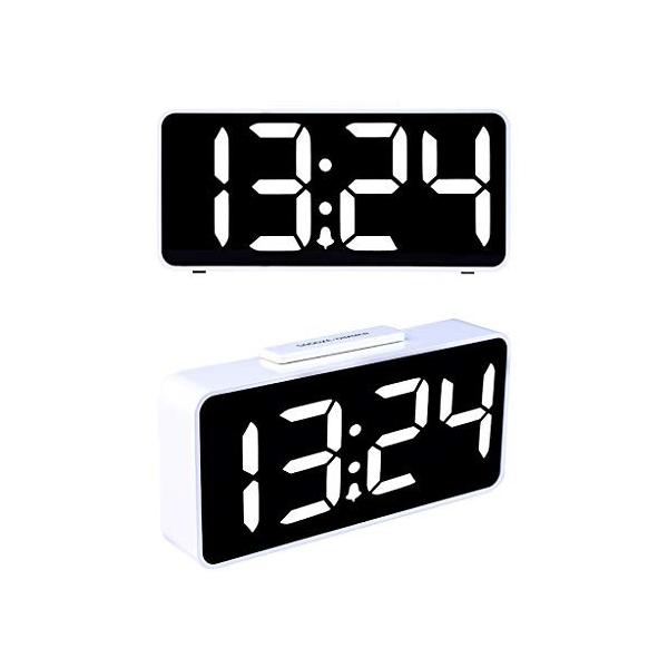 Yxzqxjlnzamp Amp ショップ 目覚まし時計usb充電器用大型寝台居眠り電気調光デジタルナイトライトホーム寝室のベッドサイドの学生高齢者 Color