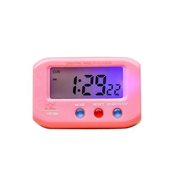 Led表示目覚まし時計 小型デジタルバックライトカレンダーの携帯用スヌーズの時計 Weihuiwangluo Color ピンク 送料無料 激安 お買い得 キ フト